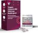 Vegan Vitamin B12 Sublingual Supplement — for Metabolism & Energy, Vitamins & Health Supplements — (60 Tablets)