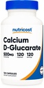 Nutricost Calcium D-Glucaraat 500mg, 120 Capsules - Glutenvrij, Non-GMO, Vegetarisch Vriendelijk