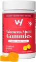 VitaHustle Womens Multivitamine Gummies, Vegan, Biotin, Folate, Vrouwelijke Gezondheid, Haar, Huid & Nails, Lage Suiker, Niet GGO, Tropische Splash, 50 Tellen