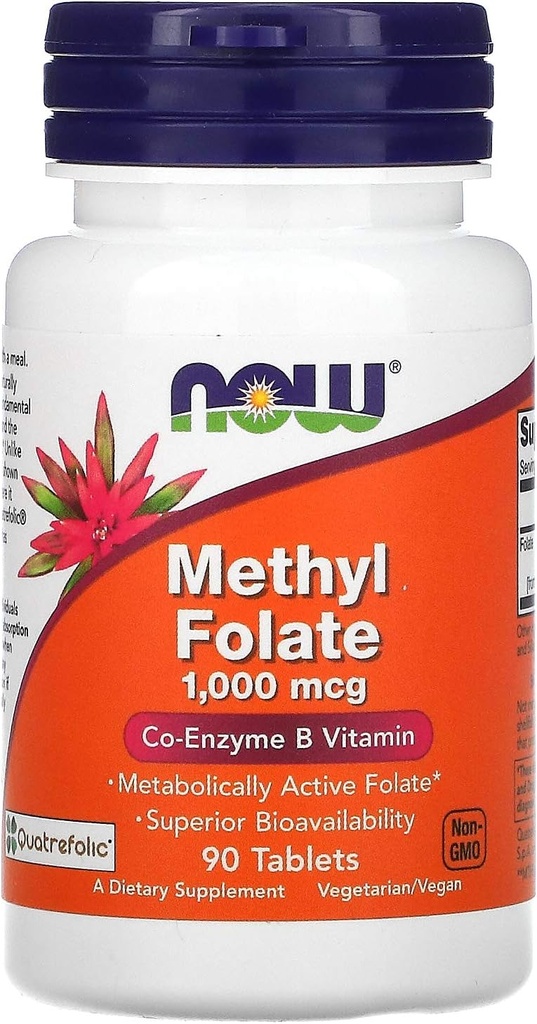 Nu Foods, Methyl Folaat, 1000 mcg, 90 tabletten