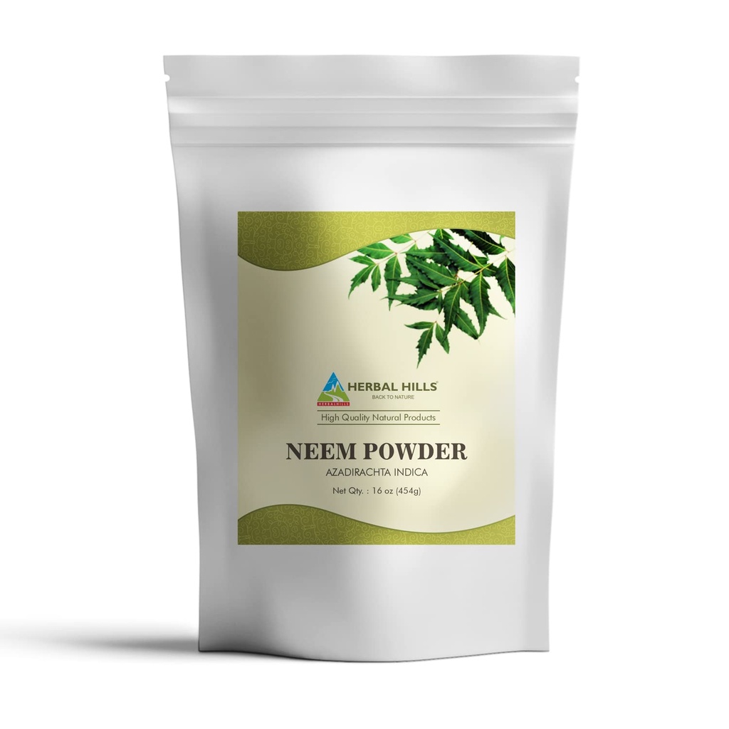 KRUIDENHILLEN Neem Powder Azadirachta Indica Pure Neem Leaf/Leaves Powder 16 Oz