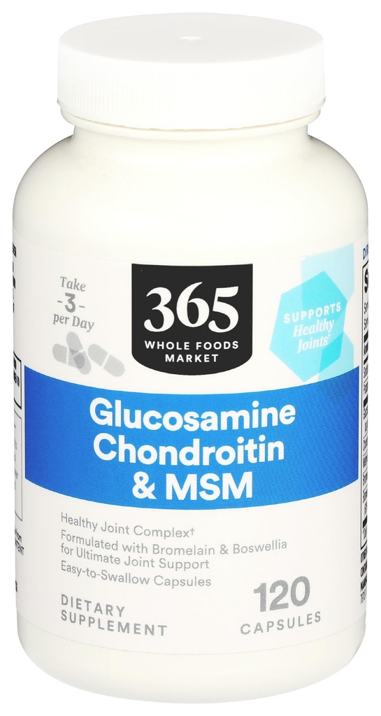 365 door Whole Foods Market, Glucosamine Chondroitin en MMS, 120 Capsules