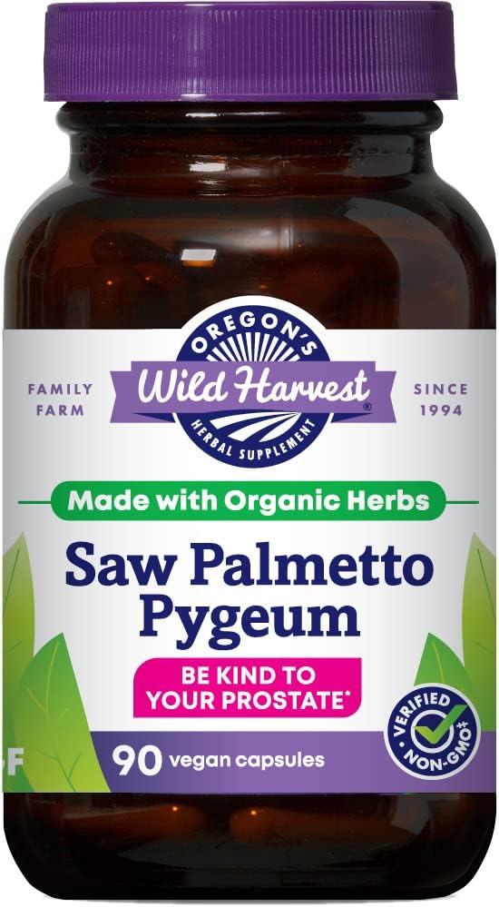 Oregon's Wild Harvest Saw Palmetto Pygeum Capsules, Non-GMO Biologische Kruidensupplementen, 90 Tellen