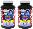 Yerba Prima Prebiotic Colon Care Capsules Dieetvezels, 180 Telling, (pakket van 2) - Vijf vormen van vezels Plus FOS Prebiotica Supplement - Oplosbaar & Onoplosbaar voor Regularity & Digestieve Ondersteuning