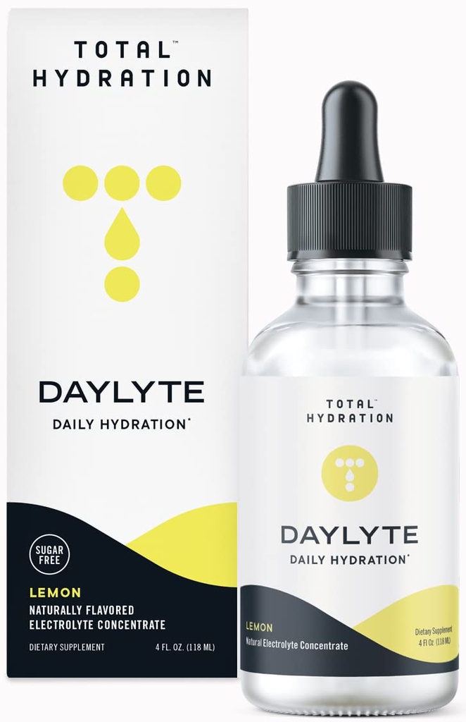 Daylyte Electrolyte Drops, citroen, suikervrije dagelijkse hydratatie supplement met magnesium, calcium, & zink (29 porties)