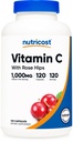 Nutricost Vitamin C with Rose Hips 1025mg, 120 Capsules, Gluten Free