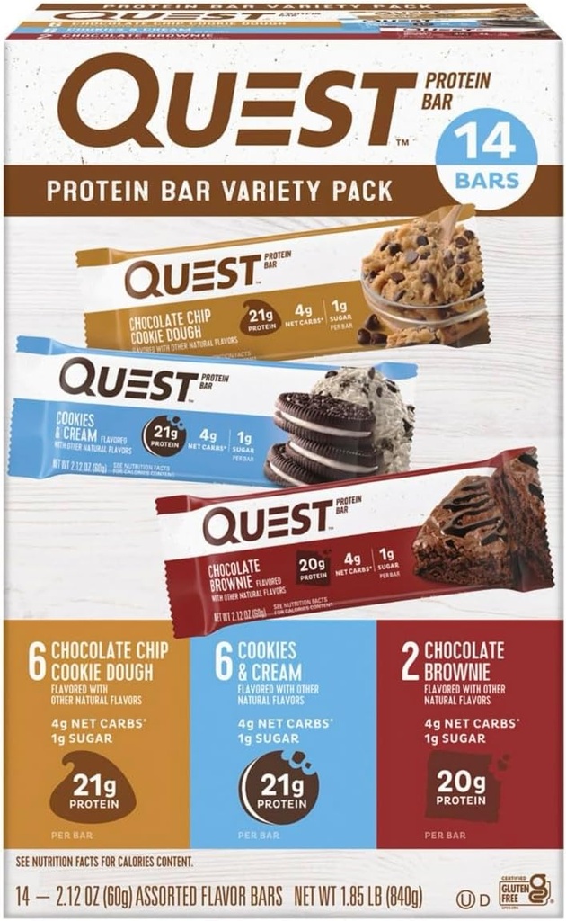 Quest Nutrition Quest Proteine Powder PLYUYIP Milkshake Single Serve Serve Suches Chocolate Milkshake/Salted Caramel 14 Telt Totaal