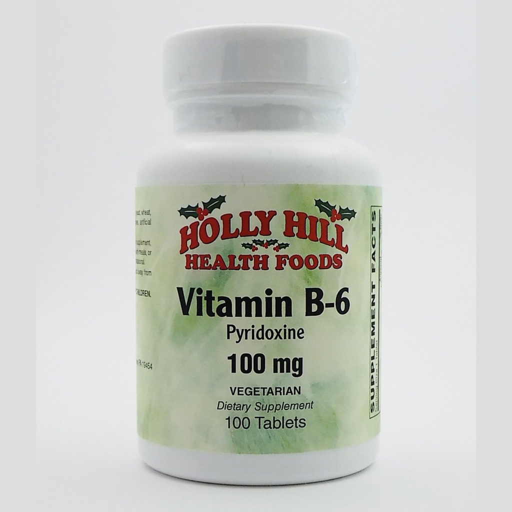 Holly Hill Health Foods, vitamine B6, 100 tabletten
