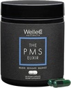 WelleCo Het PMS Elixir Premenstruele Ondersteuning Supplement voor vrouwen, Magnesium en Ashwagandha Capsules met ijzer, jodium, Broccoli Spruitjes, Vitex, Chroom & B Vitaminen, Vegan & Glutenvrij, 60 Capsules