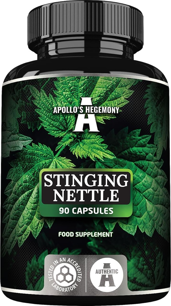 APOLLO'S Hegemony Stinging Nettle 500 mg - High Strong Extract DER 4:1, 90 Vegan Capsules, 3 maanden Levering, Kruidensupplement ter ondersteuning van de cardiovasculaire gezondheid