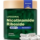 Renyqatt NAD+ Supplement - Liposomale Nicotinamide Riboside - Supplement voor anti-aging, energie, focus - 80 capsules(1B)