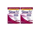 Slow Fe, High Potency Iron 45 mg, Slow Release - 60 tabletten - Verpakking van 2