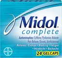Midol Complete Gelcaps, 24-Count Boxes (verpakking van 4), verpakking mei Vary