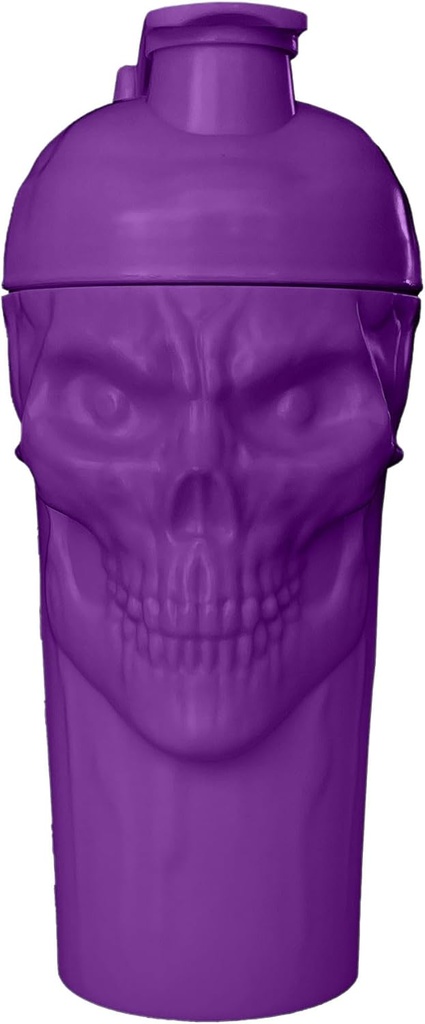 JNX SPORTS The Curse! Skull Shaker Bottle, 24-Ounce, Grape Limited Edition, Supplement Mixer met Classic Loop Top