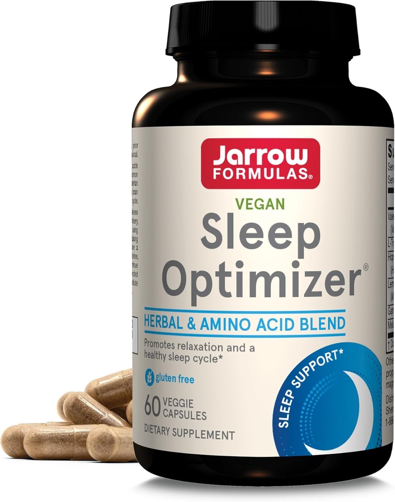 Jarrow Formulas® Sleep Optimizer, Herbal en Amino Acid Blend, 60 Tellen, Tot 30 Dagen Levering