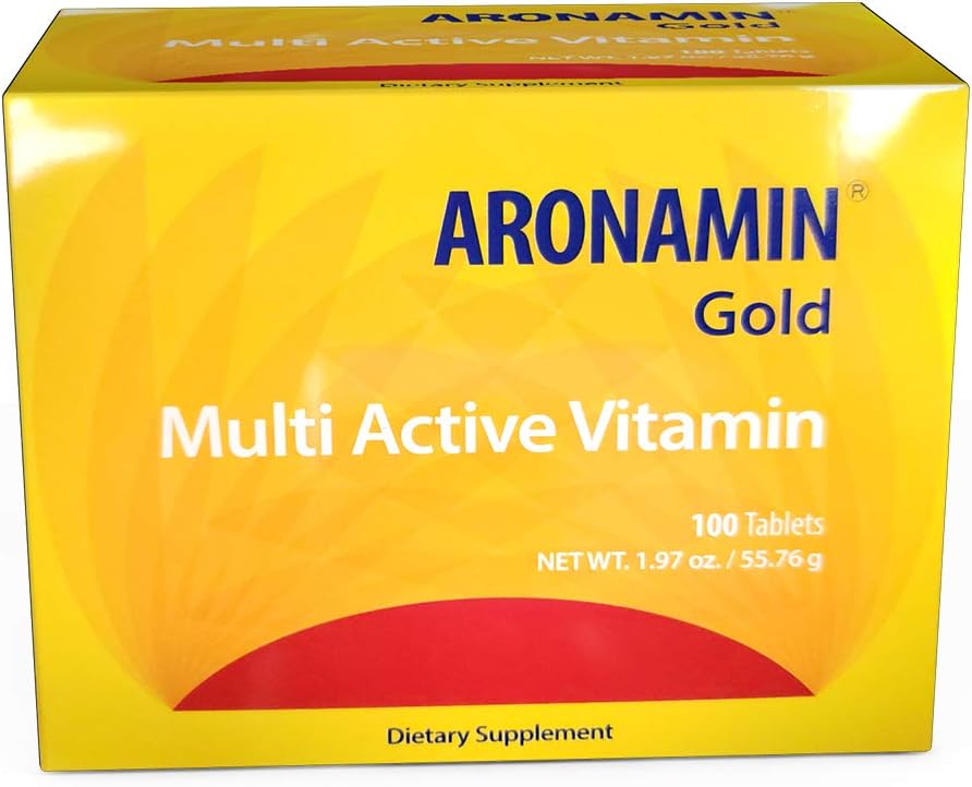 Actieve vitamine Aronamine Gold - Bestrijdt vermoeidheid, geeft energie, bevordert hematopoëse - 100 tabletten