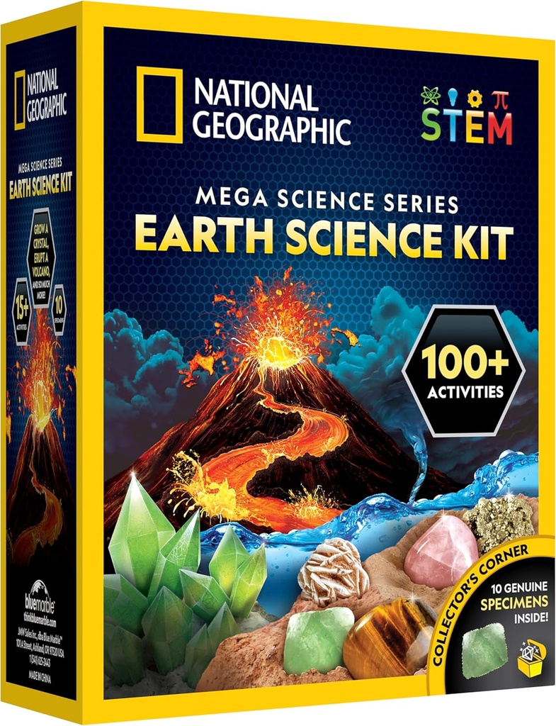 Nationale geografische STEM Science Kit - 15+ Experimenten, Crystal Growing, vulkaankit, graven Kits & edelstenen voor kinderen - Exclusief