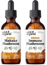 Wild & Organic Maitake Mushroom Tinctuur 2 fl oz & Immune Paddestoelen Tinctuur 2 fl oz