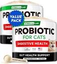 StrellaLab Cat Probiotic Powder - Probiotica voor katten met diarree - Gemakkelijk te mengen poeder - Cat Probiotica voor binnen katten, Gezondheid Supplies Food Supplement, Digestieve Ondersteuning (8 oz / stapel van 2)