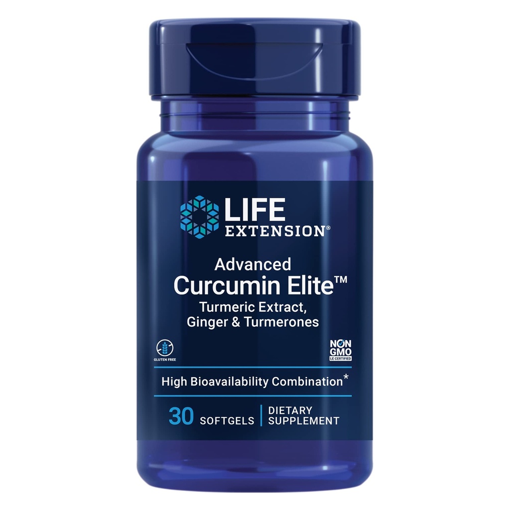 Life Extension Super Omega-3 Visolie, Curcumin Elite Turmeric Extract & Ginger Softgel Bundle - 240 + 30 Tellen