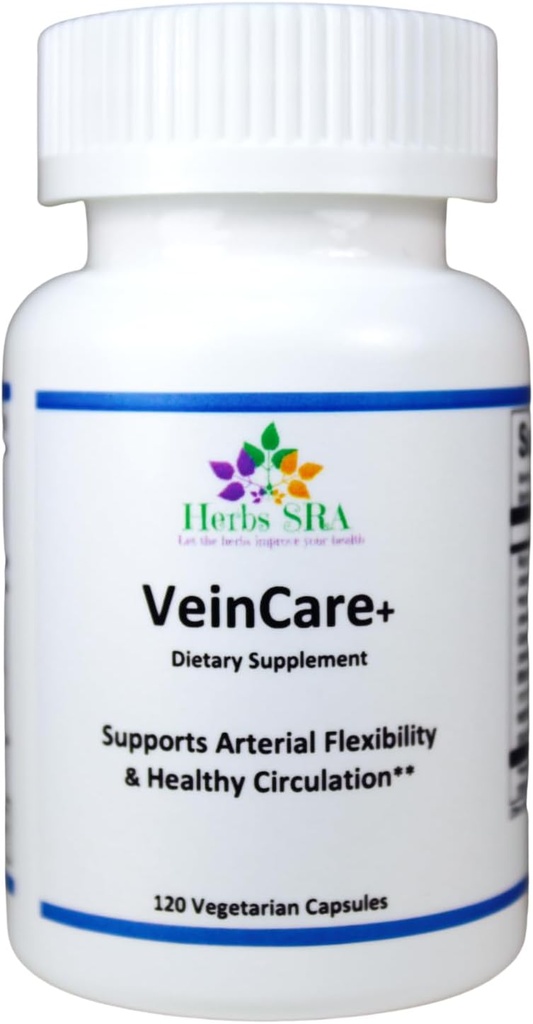 VeinCare Herbal Supplement - Natuurlijke ondersteuning voor gezonde veters - Rutin, Horse Chestnut, Grape Seed, Blauwe bosbes, Nattokinase - Bevordert optimale vetfunctie