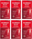Globulo Rojo IJzersupplement - Dieetsupplementen Pillen met hoge sterkte ijzer & B Vitaminen, 60 tabletten - 6 verpakkingen