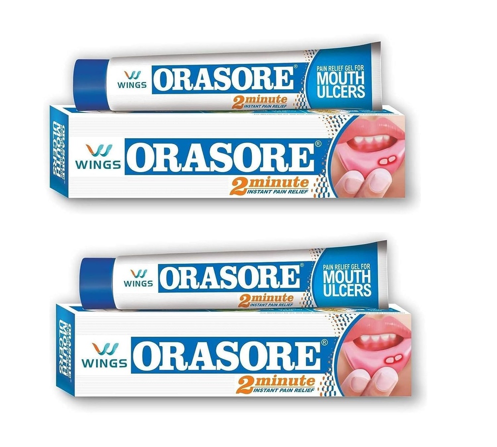 (Pack of 2) Orasore Mouth Ulcer Relief Gel (12gm Each) - door apotheekleven