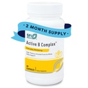 Klaire Labs SFI Health Active B Complex - Methylated Vitamin B Complex with Methyl Folaat, B12, B6 and More - Support Healthy Energy, Brain, Liver & Nerve Function (60 Capsules)