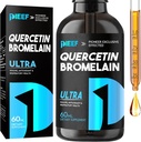 Quercetine met Bromelain Liquid Drops, Quercetine Supplementen 1000mg, Respiratory Health Immune Complex Ondersteuning, 7-in-1 Quercetine Liquid Drops met zink