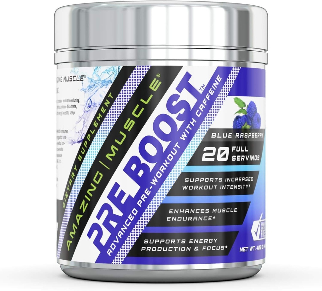 Verbazingwekkende Muscle Pre Boost Formule met Cafeïne Supplement 