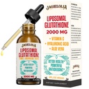 Liposomal Glutathion Liquid 2000MG Antioxidant Detox Supplement for Women & Men, Aging Defense, Liver Function & Energy, with Hyaluronic Acid + Aloë Vera + Vitamine C, Natural & Vegan, 2 FL.OZ