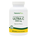 Natures Plus Ultra C W/Rose HIPS, Sustained Released - 2000 mg, 90 Vegetarische tabletten - Maximale potentie Immune Support, Antioxidant - Free-Radical Defense - Gluten-Free - 90 porties
