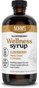 Norm's Farms Wellness Zwarte vlierbessen Siroop met honing, kaneel en kruid - Made in USA, Natuurlijke Immune Support, Geen Alcohol of Fillers, Glutenvrij, Non-GMO, Veganist, Pure Vlierbessen Siroop Siroop - 8 Oz