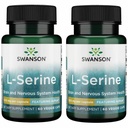 Swanson Ajipure L-Serine - Aminozuur supplement ondersteuning hersenen gezondheid en zenuwstelsel functie - natuurlijke formule bevorderen cognitieve functie - (60 Veggie Capsules, 500 mg elk) (2 Pack)
