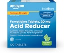 Basic Care Famotidine 20mg Cool Mint Tablets, 100 Telling, Wit