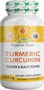 Biologische Veda Kurkuma en Gember Capsules 120 pillen - Biologische Kurkuma Curcumine met zwarte peper voor gezamenlijke ondersteuning - Niet GGO, Glutenvrij, Kurkuma en Gember Supplement (95% curcuminoïden)