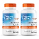 Best arts, (2 verpakkingen) Vitamine D3, 125 mcg (5000 IE), 360 Softgels