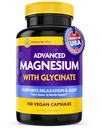 InnovixLabs Geavanceerde Magnesium Capsules - 150 Ct, 210 mg - Gecheleerd Glycinate en Malate - Hoge absorptie, bevordert ontspanning, botten, spiergezondheid, Vegan Malate Slaapsupplement
