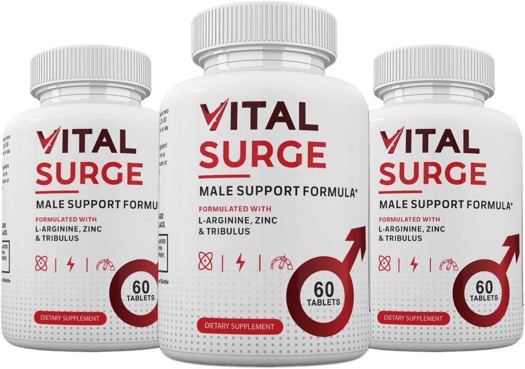 Zonata (3 Pack) Vital Surge Pillen, Vital Surge Man Supplement Geavanceerde Formule, 180 Tellen