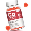 Hoge Absorptie CoQ10 Gummies 250 mg, Plus Omega-3, Vitamine B3 voor Cellulaire Energie, Hersenen & Antioxidant, 5X Beter Absorptie Co-enzym Q10 Supplement, Raspberry Flavored - 60 Ct