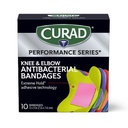CURAD Performance Series IRONMAN Antibacteriële Bandages, Extreme Hold Kleeftechnologie, Knie & Elbow 3 inch x 3 inches, 10 Tellen, Ideaal voor knipsels, Scrapes, Sport, en actieve Lifestyles