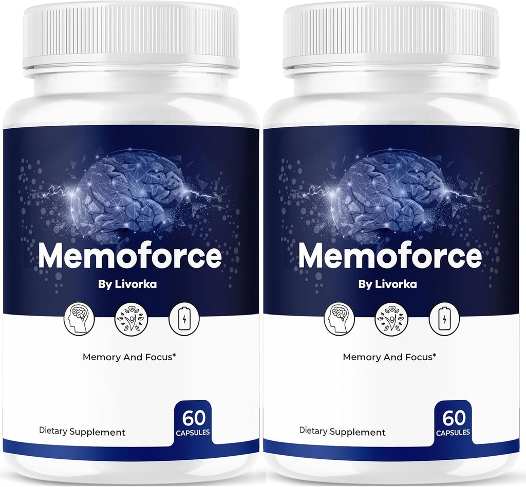 (2 Pack) Memoforce Brain Supplement - Official Memoforce Premium Formula Pills, Advanced Support Memo Force Brain Supplement For Wellness & Algehele gezondheid, Memoforce Reviews, 120 Capsules For 2 Months