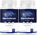 (2 Pack) Memoforce Brain Supplement - Official Memoforce Premium Formula Pills, Advanced Support Memo Force Brain Supplement For Wellness & Algehele gezondheid, Memoforce Reviews, 120 Capsules For 2 Months