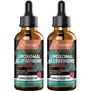 2000MG Liposomale Glutathion Liquid Drops, Ultra High Absorptie, Natural Detoxification, Immuun System & Skin Suppont*, L-Glutathione, Vitamine C & Hyaluronzuur, Capsules Alternatief, 4.05 OZ