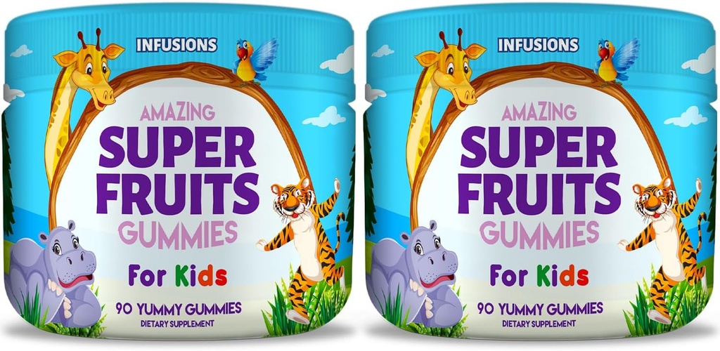 Infusies Super Fruit Gummies 180 Aantal w/Vitamine A,C,E + Zink 