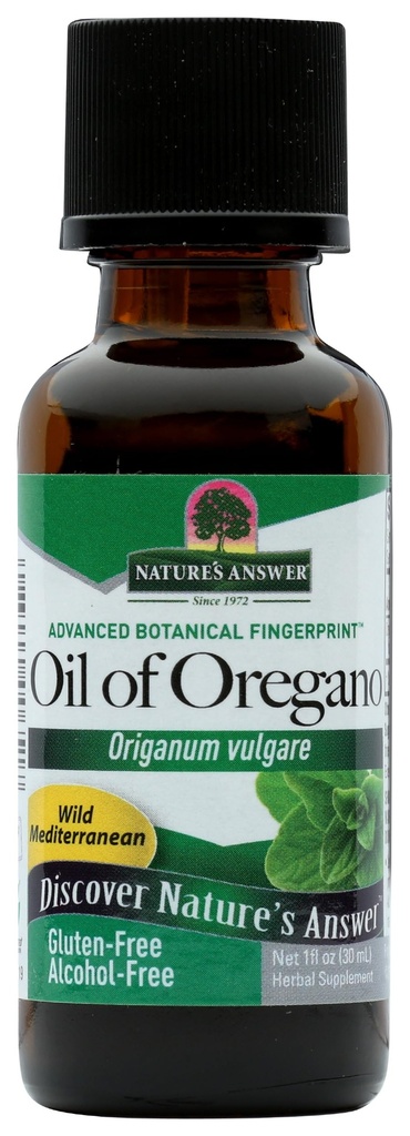 Het antwoord van de natuur Olie van Oregano Leaf Ondersteunt Gezonde Intestinale en Decompenserende Functie Bevordert Algehele Goede Gezondheid en Welzijn Glutenvrije, Alcoholvrije & Geen Conservatieven 1oz
