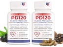 Natural Blood Pressure Support Supplement: 8-in-1 Formule met zwarte geurloze knoflook, hoge absorptie CoQ10 (verpakking van 2)