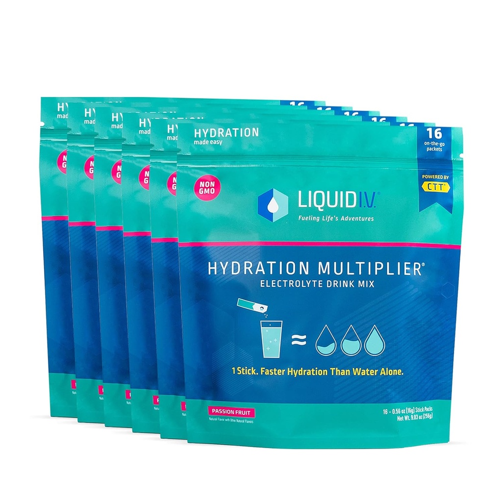 Vloeistof I.V. Hydration Multiplier - Passie Fruit - Hydration Powder Packets 