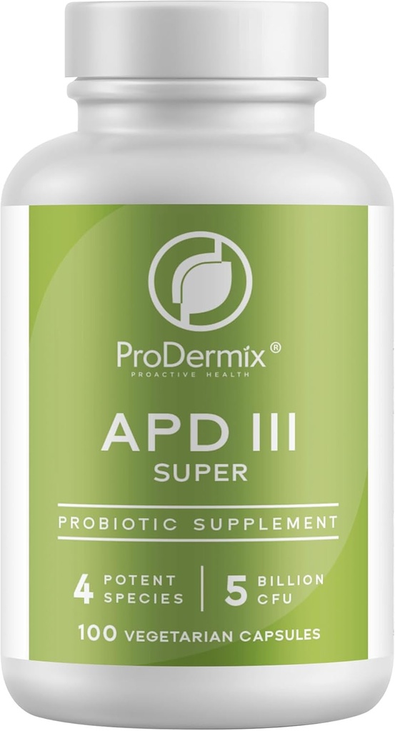 Kosher APD III Probiotic Supplement, ondersteunt Occasional Constipatie, Diarree, Gas & Bloating, 5 Miljard CFUs Onderhoud 100 Vegetarische Capsules