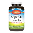Carlson - Super-C Complex, Vitamine C + Bioflavonoïden, Immuunfunctie & Optimale Wellness, Antioxidant, 250 Vegetarische tabletten